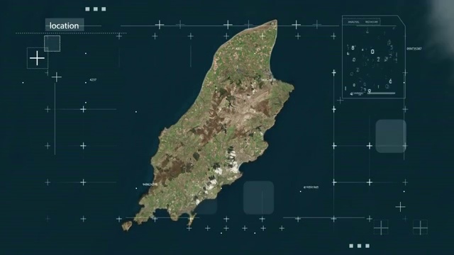 宇宙地球俯冲定位曼岛视频素材