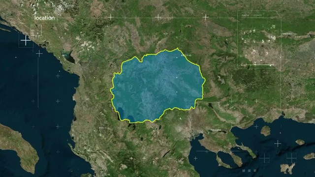 宇宙地球俯冲定位马其顿视频素材