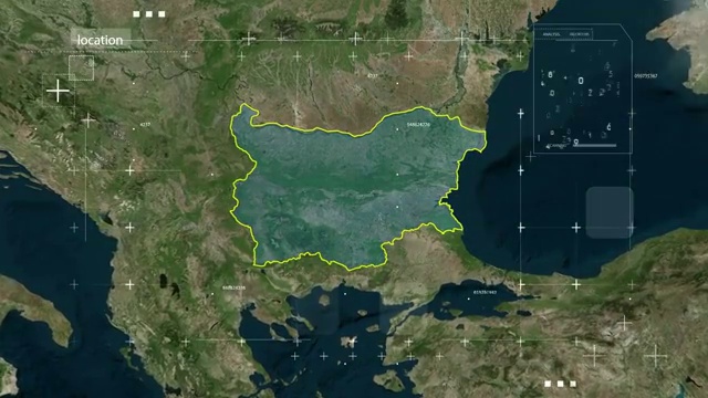 宇宙地球俯冲定位保加利亚视频素材