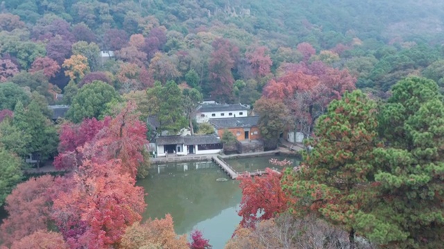 秋天的苏州天平山视频素材