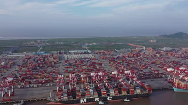 上海洋山港视频素材
