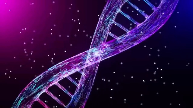 旋转的DNA，三维渲染视频素材