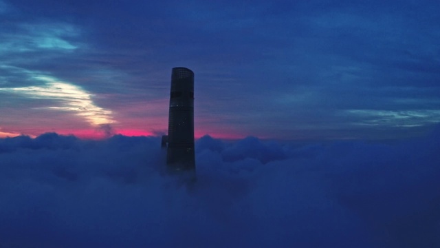 航拍上海平流云视频素材