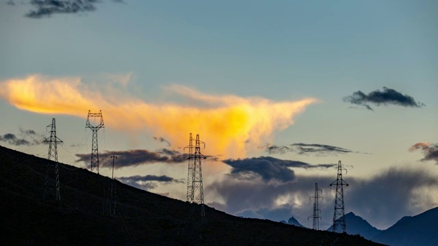 青藏高原的云影变化4k延时视频素材