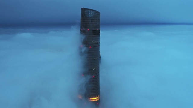 航拍上海平流云视频素材