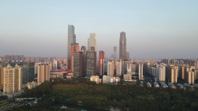 广西南宁东盟国际商务区城市天际线视频素材