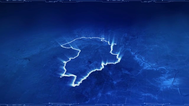 黑龙江城市区位地图包装视频下载