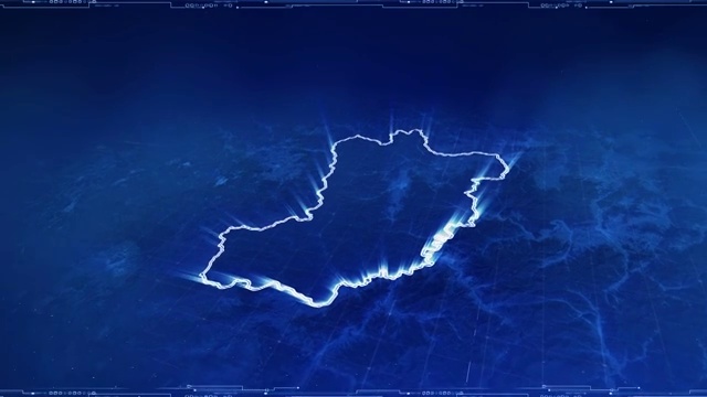 吉林城市区位地图包装视频素材