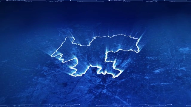 吉林城市区位地图包装视频素材