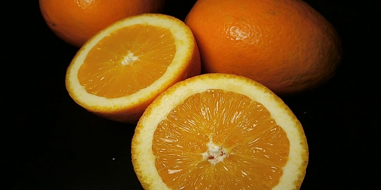 4K旋转的橙子水果视频素材