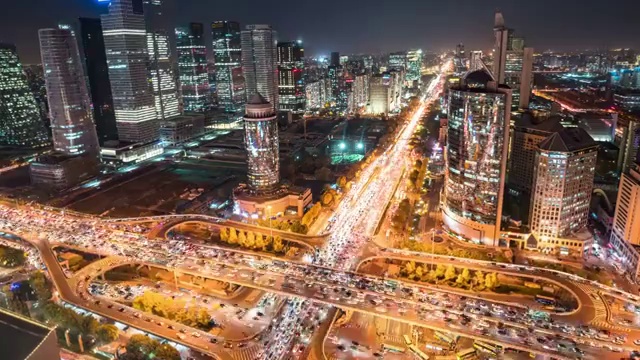 北京CBD夜景视频素材