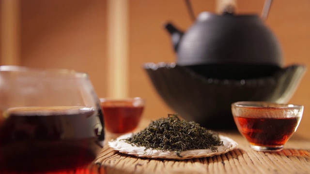 传统茶文化特写静物视频下载