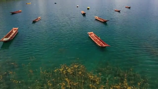 四川凉山州盐源县泸沽湖女神湾自然风光视频素材