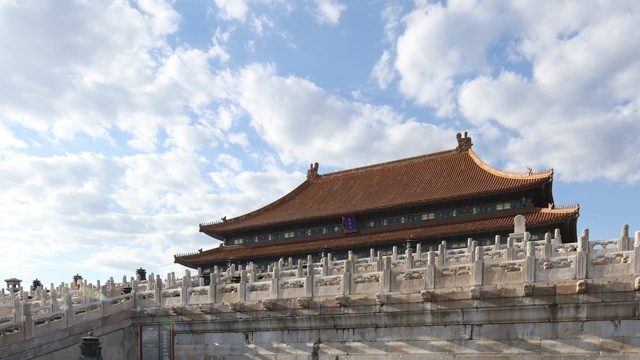 中国北京市城市风光：故宫视频素材