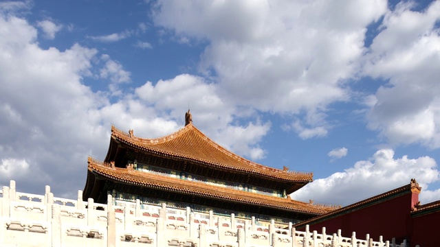 中国北京市城市风光：故宫视频下载