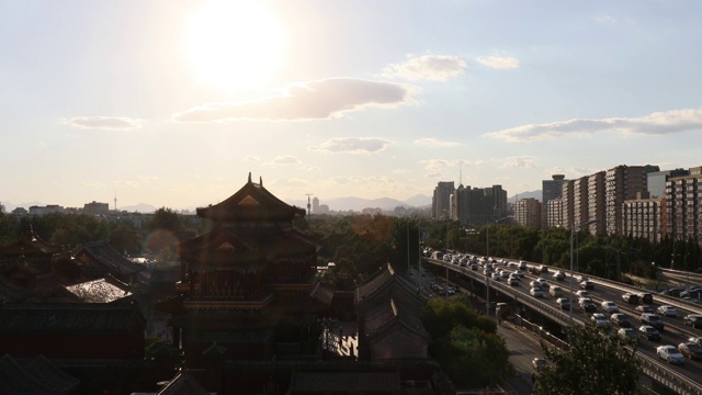 中国北京市城市风光：雍和宫视频下载