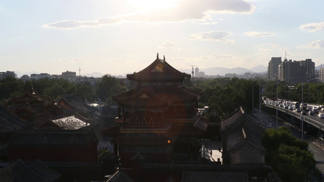 中国北京市城市风光：雍和宫视频下载