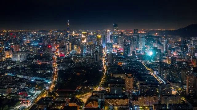 南京市夜景全景视频素材