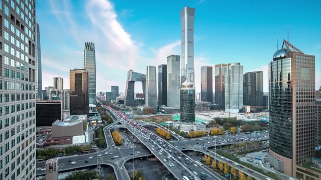 北京国贸桥日落视频素材