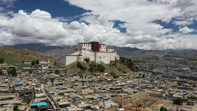 小布达拉 日喀则 西藏 桑珠孜宗堡景观视频下载