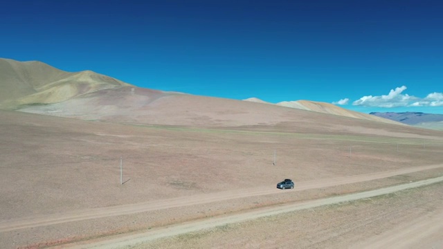 西藏荒野无人区汽车越野自驾游自然风光视频购买