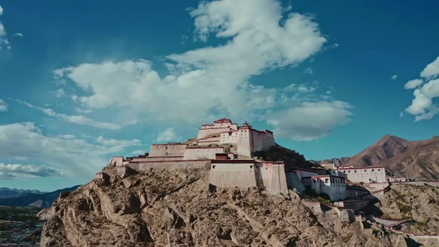 西藏日喀则江孜古堡视频下载