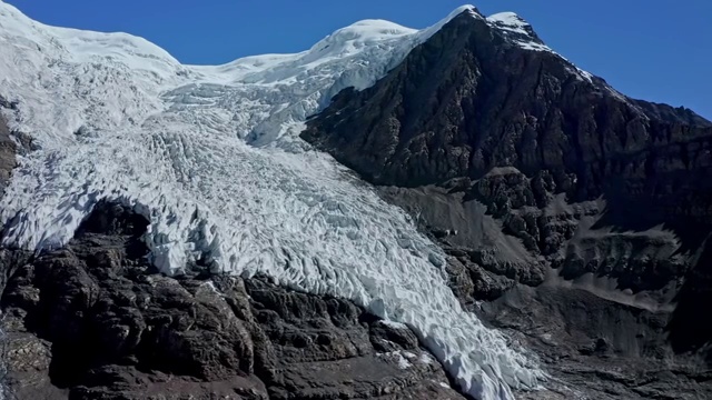西藏风光山南卡若拉冰川视频素材