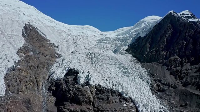西藏风光山南卡若拉冰川视频素材