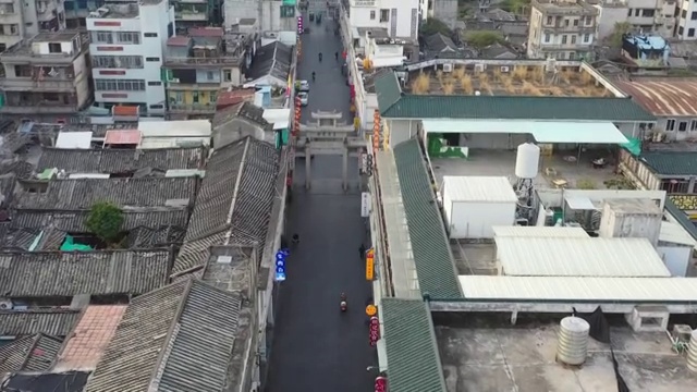 广东潮州古城风光牌坊街视频下载
