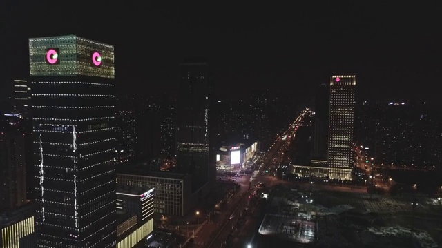 安徽省合肥市滨湖区夜景视频下载