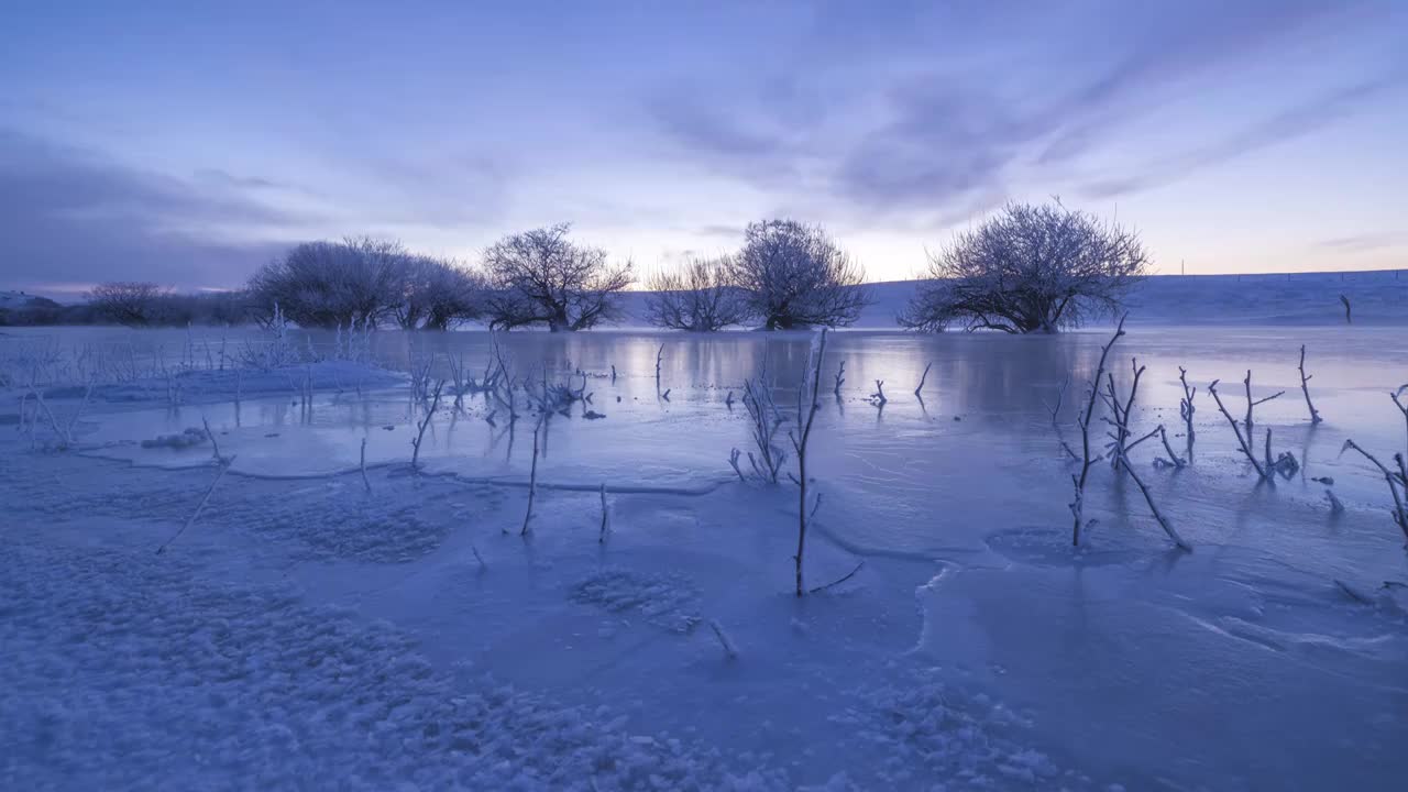 内蒙古冬季雪景震撼视频视频素材