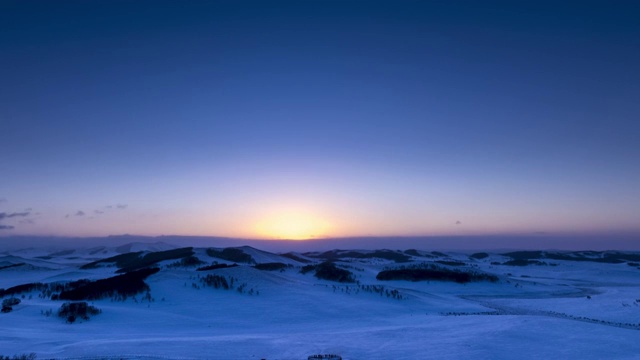 内蒙古冬季雪景震撼视频视频素材