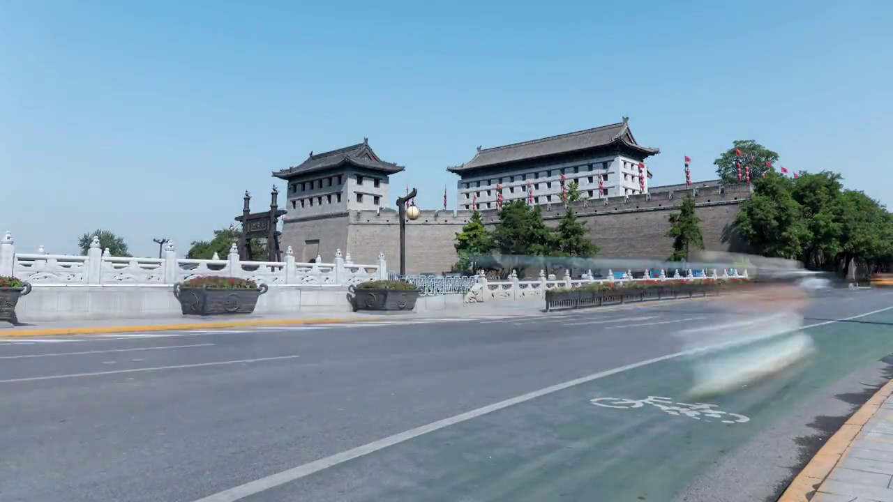 陕西城市交通延时视频视频素材