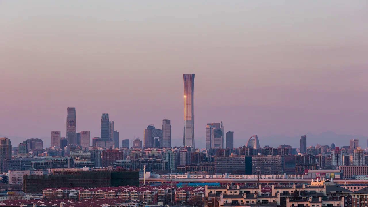 北京城市日转夜延时摄影视频素材