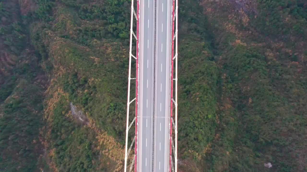 航拍湖南湘西矮寨特大桥视频素材
