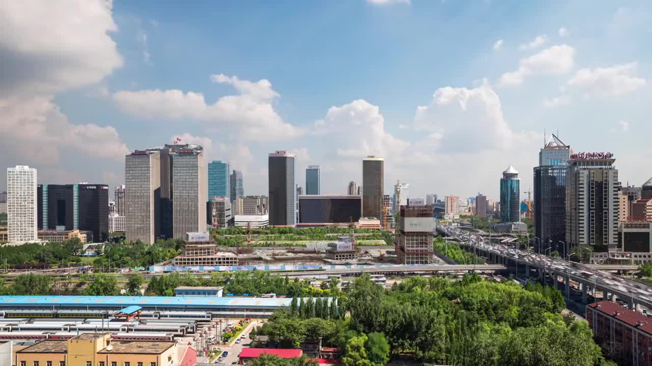 北京国贸CBD 建筑生长变迁发展视频素材