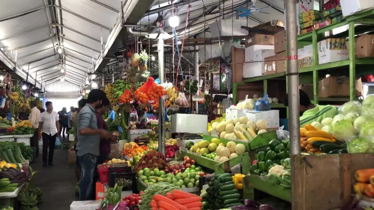 马尔代夫首都的农贸市场视频下载