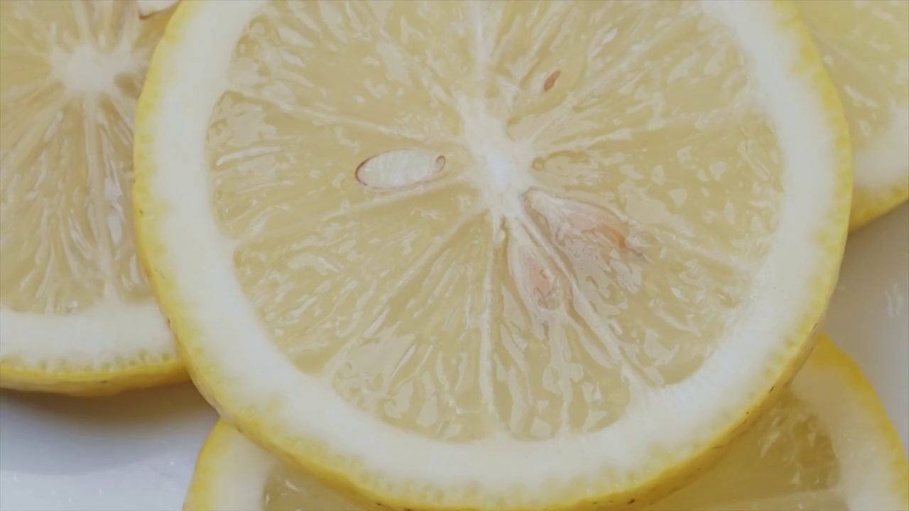 转动的柠檬切片视频下载