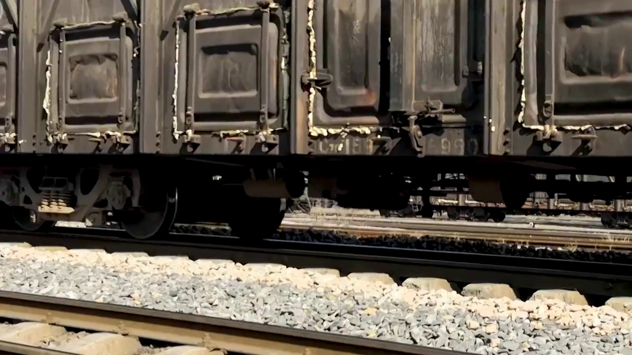 铁路煤炭运输列车视频素材