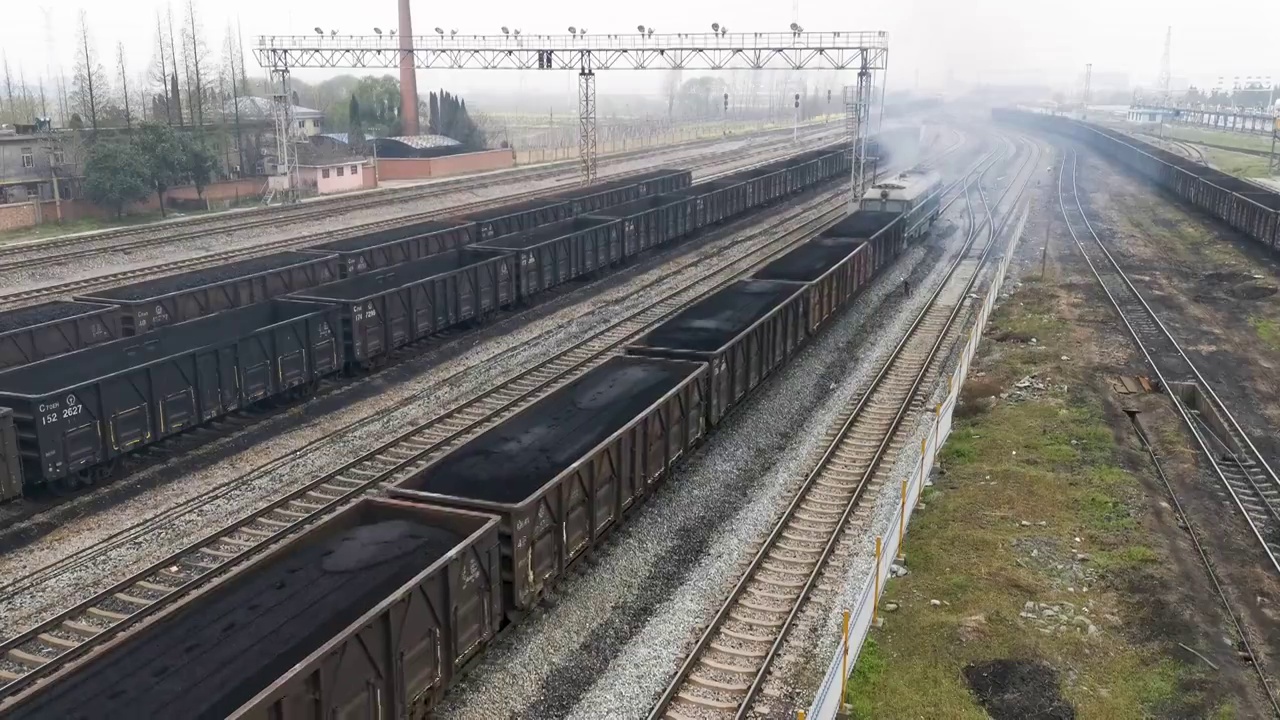 煤炭铁路运输视频素材
