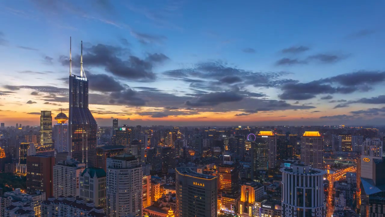 上海天际线日落视频素材