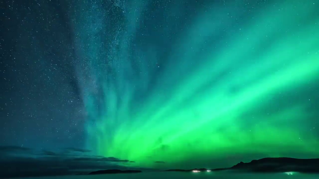 4K，极光，星空，欧洲，北欧，冰岛，银河，梦幻视频下载