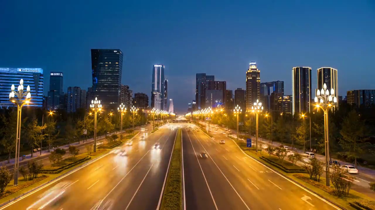 成都城市夜景延时视频素材