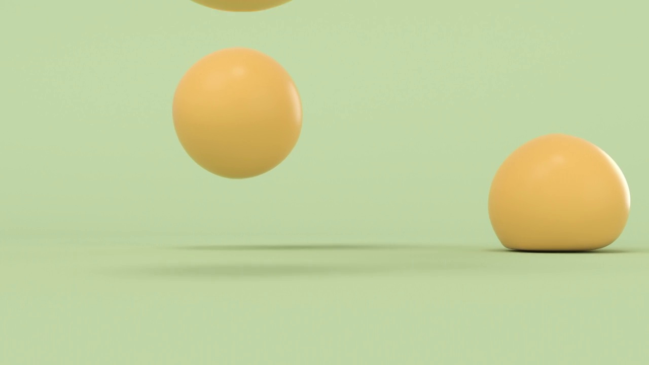 创意弹性球体 3D渲染视频素材