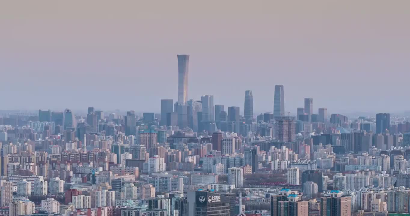 北京CBD日转夜延时视频素材