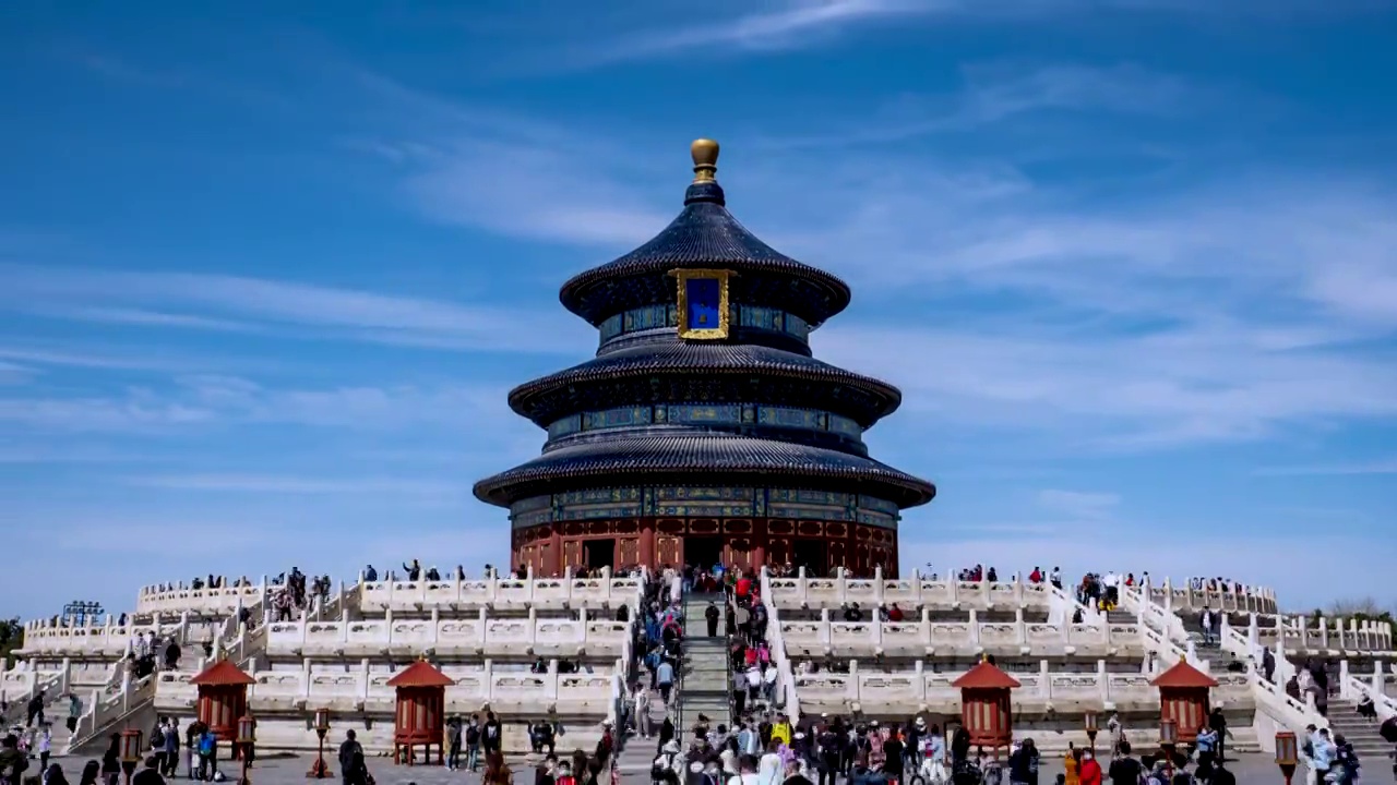 北京旅游景点天坛公园视频下载