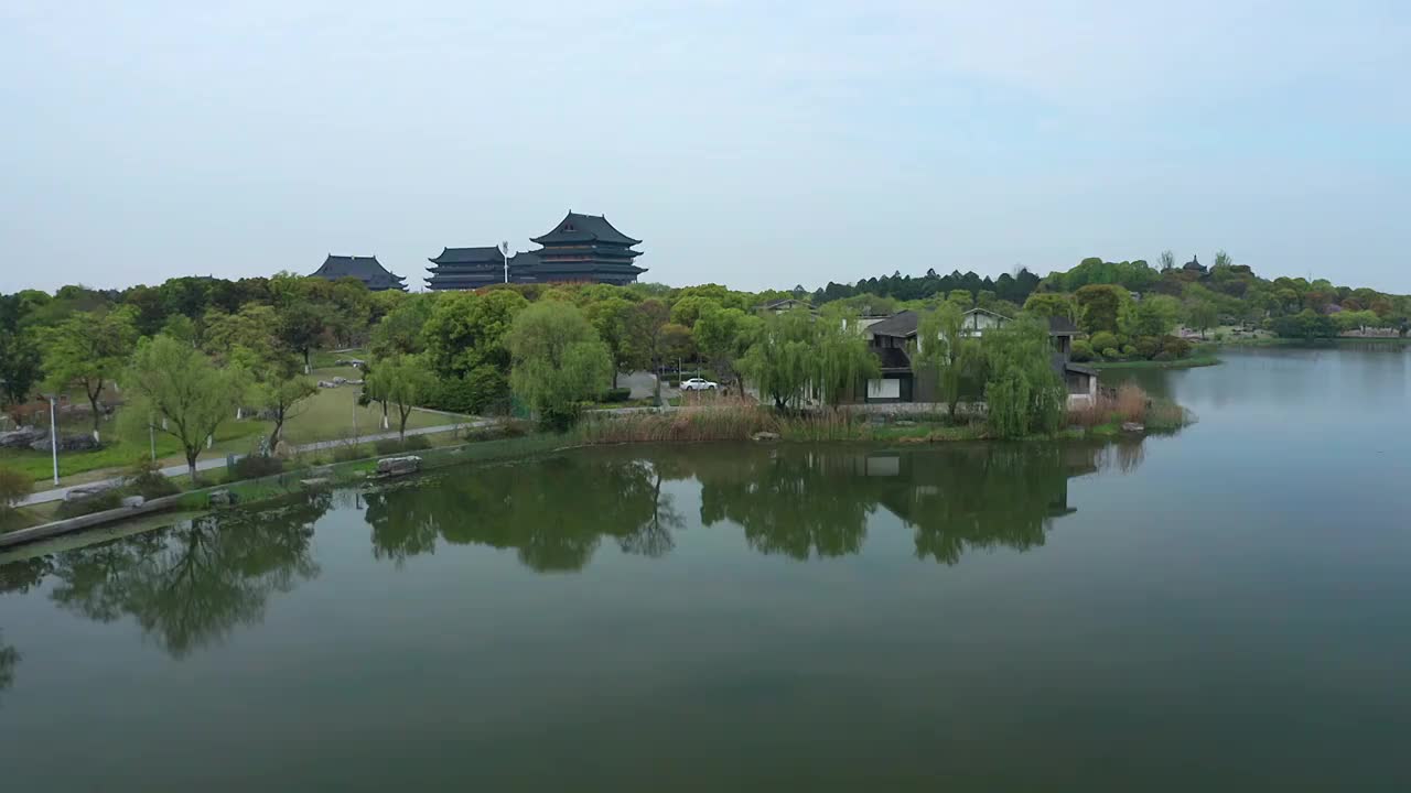 苏州园区阳澄湖半岛的春天视频素材
