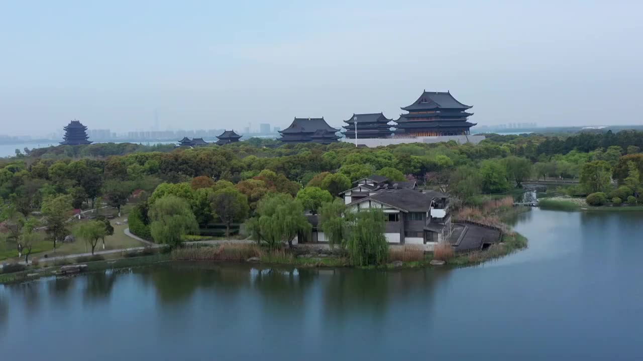 苏州园区阳澄湖半岛的春天视频素材