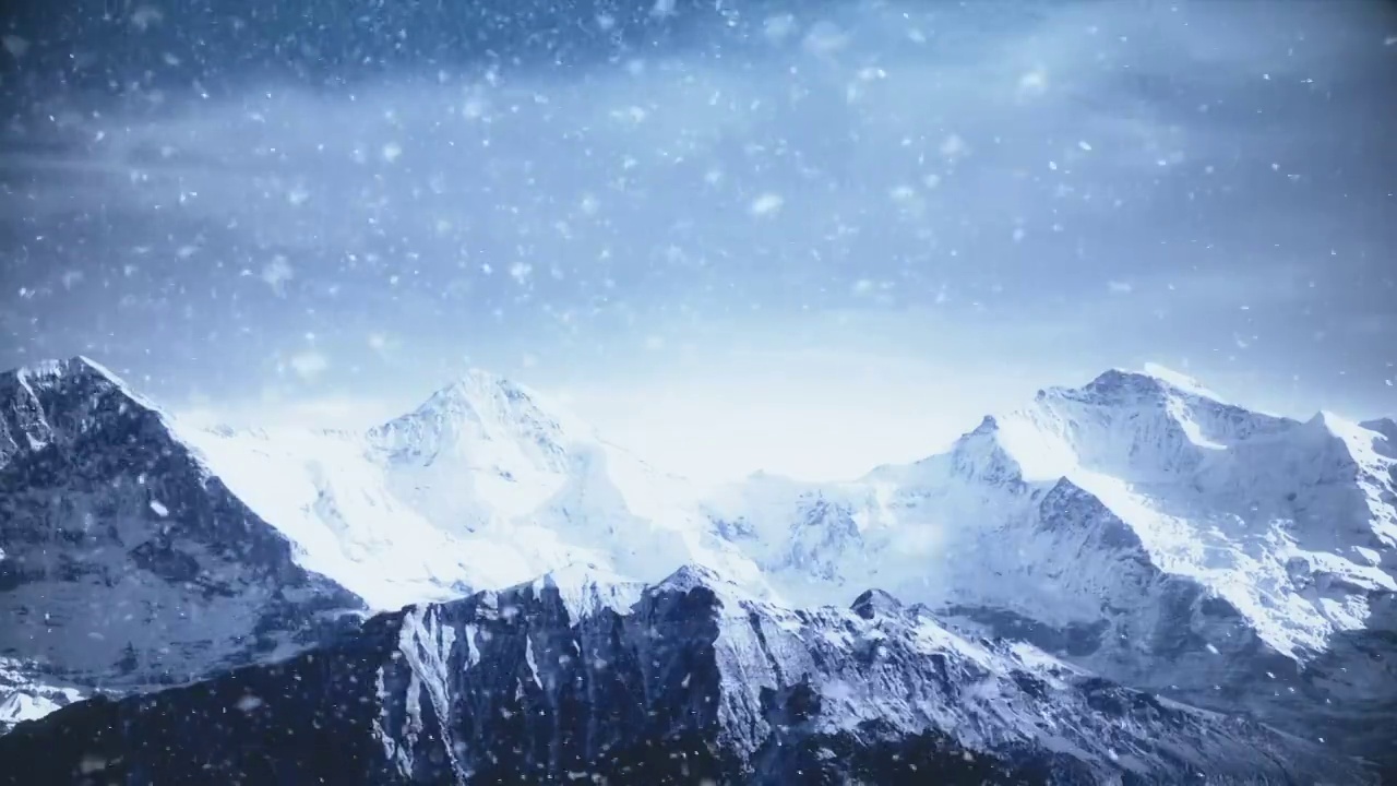 【4K】雪山背景视频视频素材