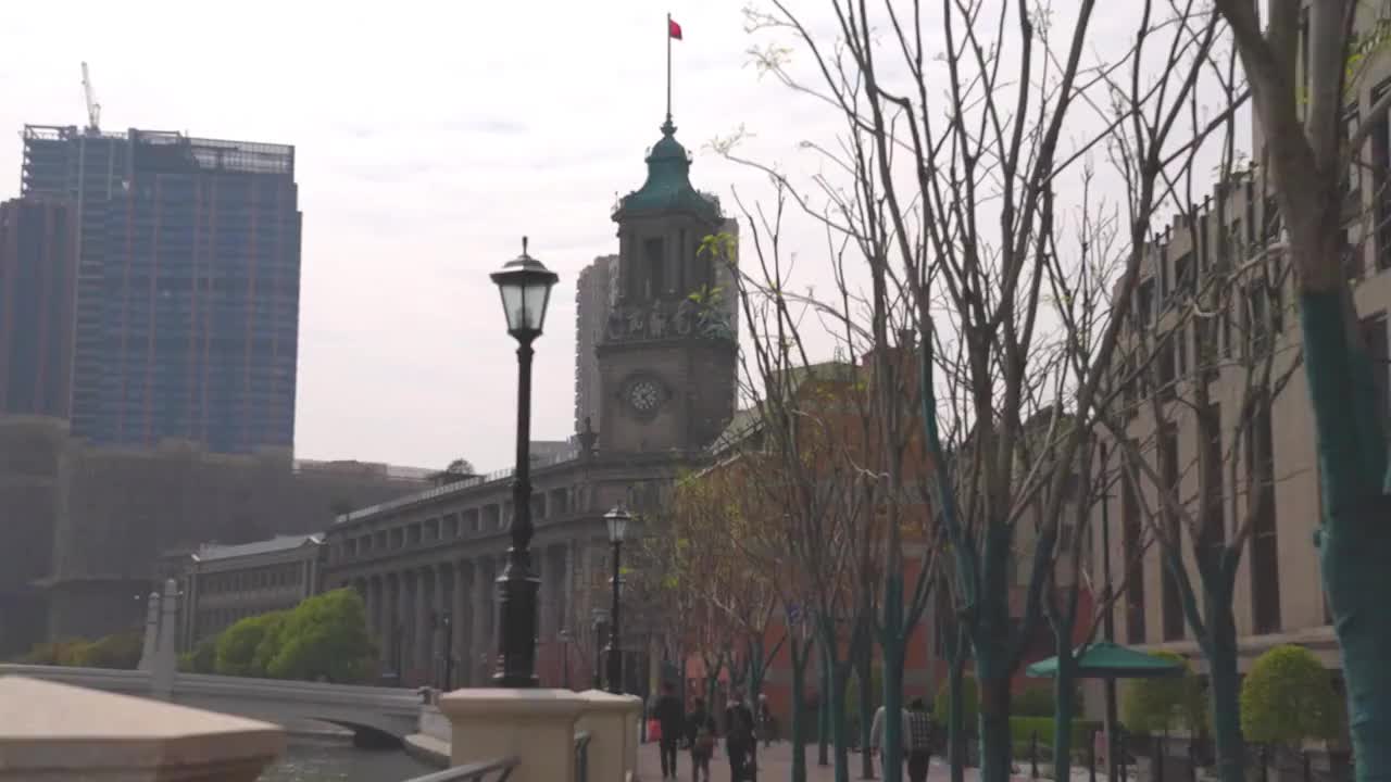 4k上海市外滩邮政博物馆街景视频下载